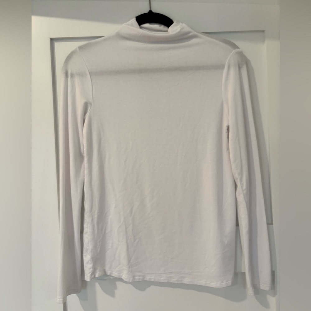 Liverpool White Mock Turtleneck for Layering